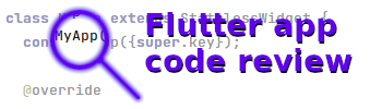 Flutter app code review logo